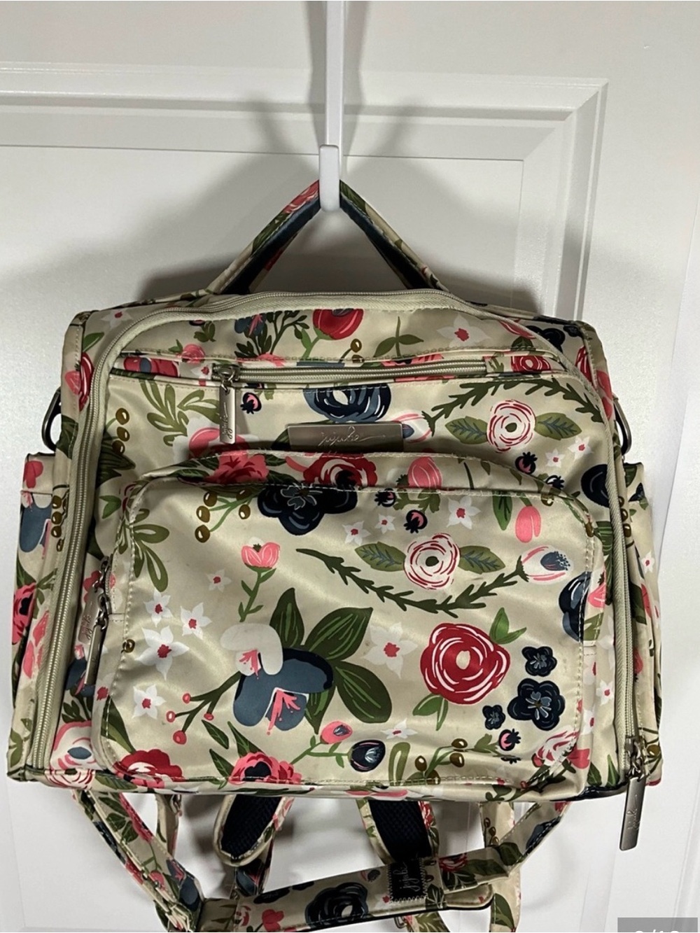 JuJuBe B.F.F. Rosy Posy Retired Print Diaper Bag / Backpack / Shoulder / Handbag